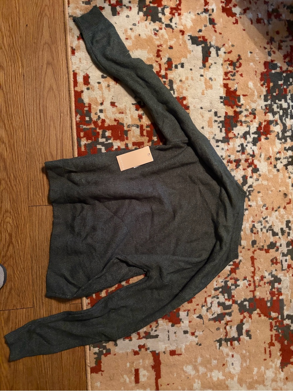 Shoe Dazzle Olive Green Crewneck Sweater